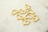 Shiny Gold Heart Charms, Heart, Gold Plated Findings, Puffed Heart charms, Heart Pendant, Jewelry Supplies, 16mm x 13mm, sold as 5 pieces.